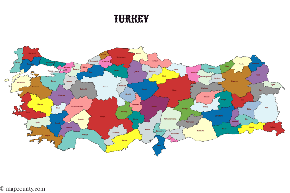 Turkey Map – Cities & Towns [TR]