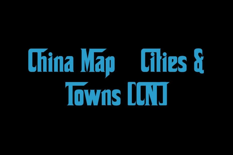 China Map Cities Towns Cn