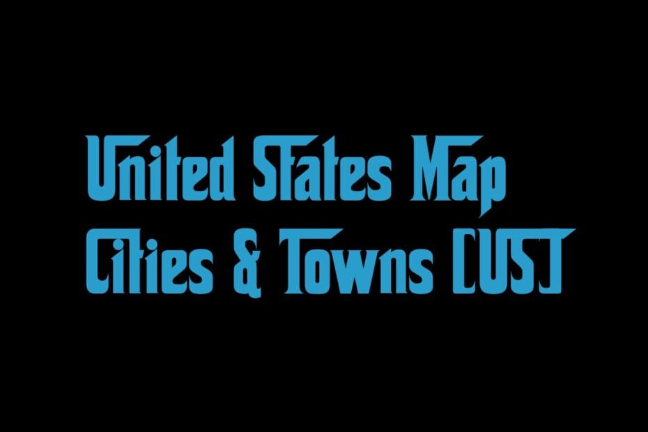United States Map Cities Towns Us