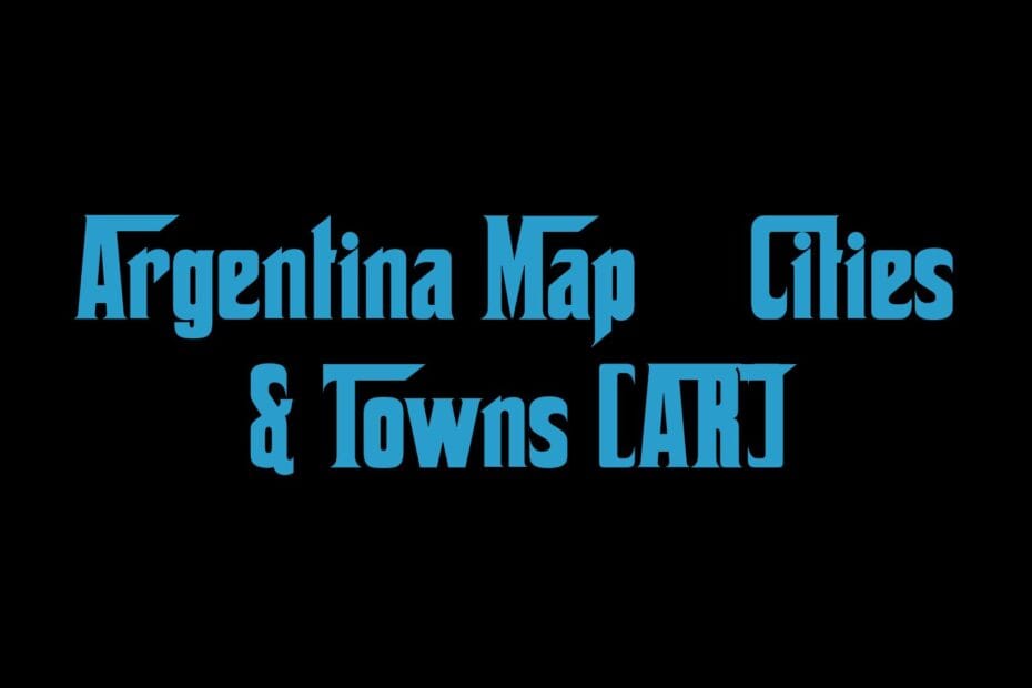 Argentina Map Cities Towns Ar