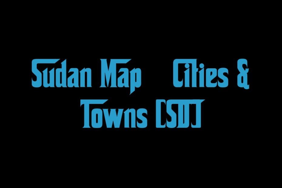 Sudan Map Cities Towns Sd