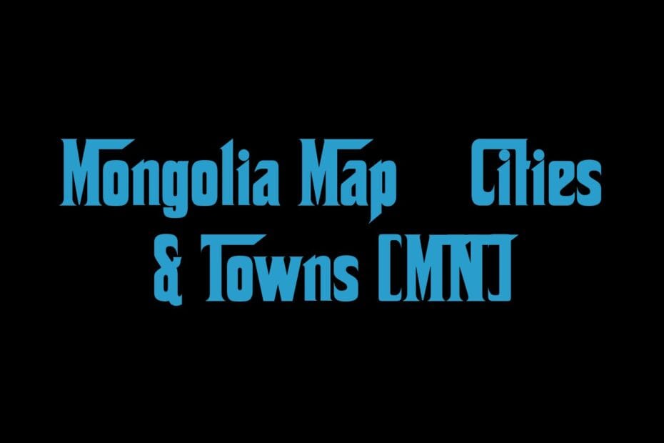 Mongolia Map Cities Towns Mn